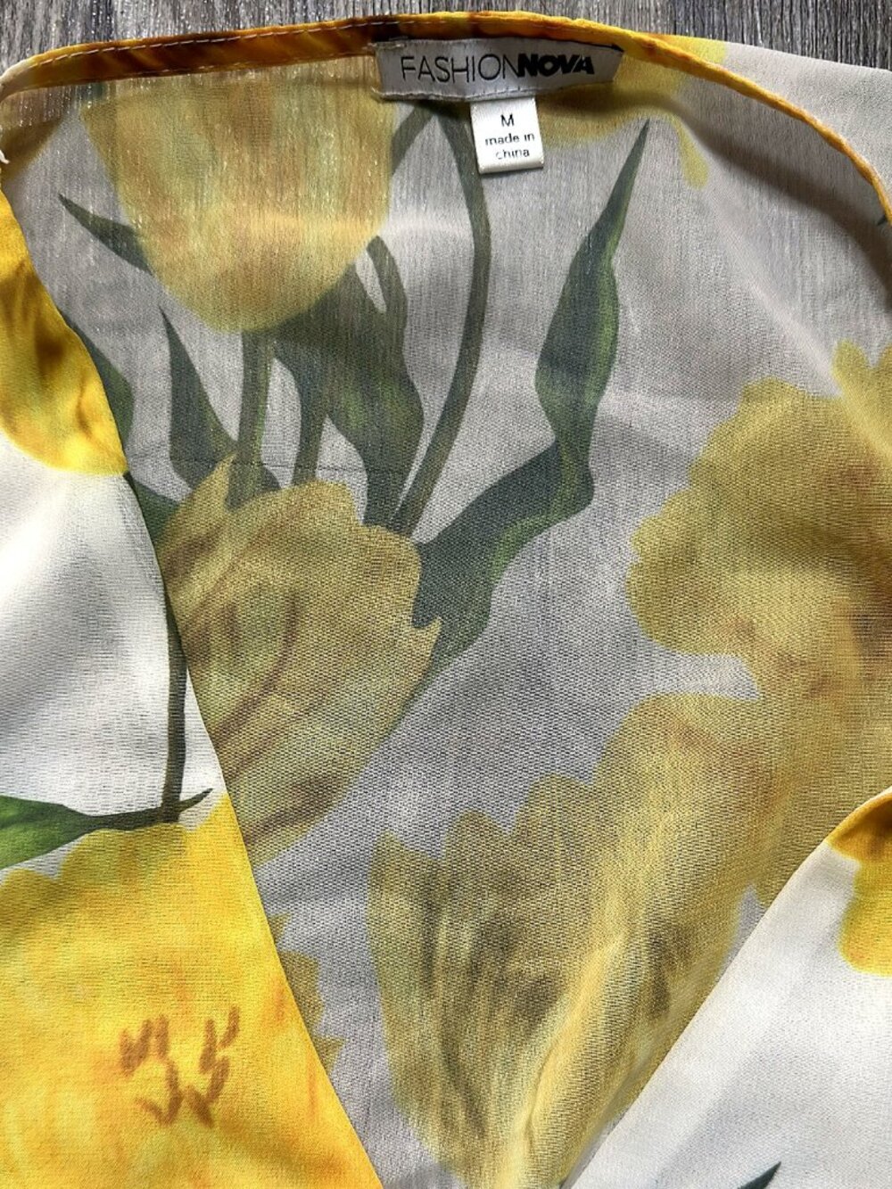 Fashion Nova Yellow Floral Two-Piece Set